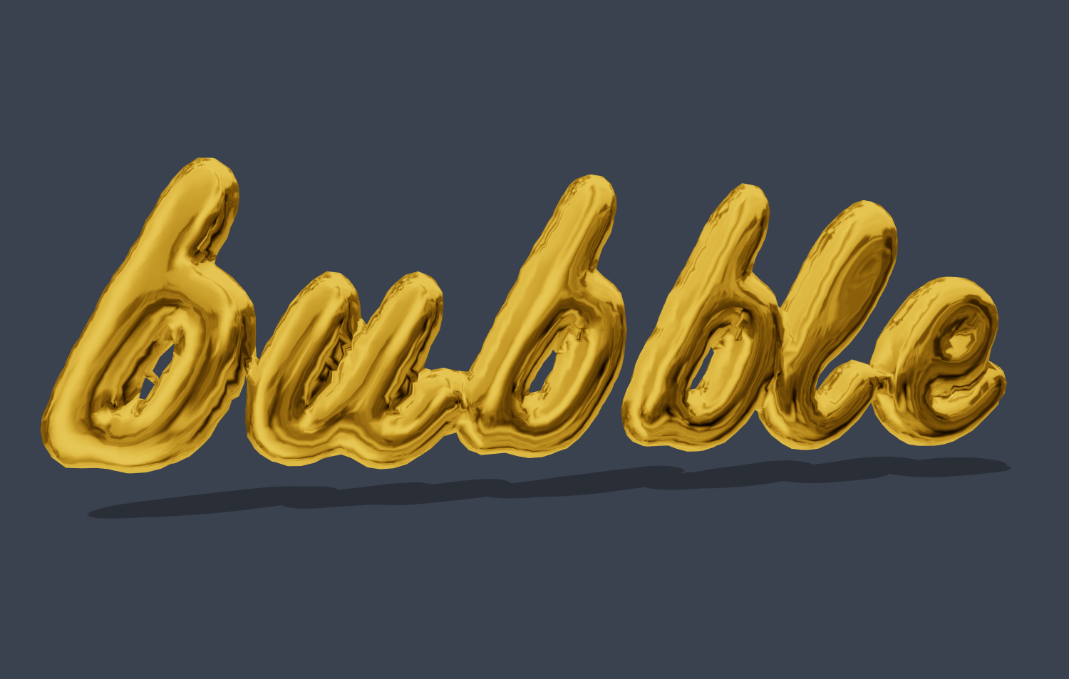 Сделать красивый золотой логотип Bubble